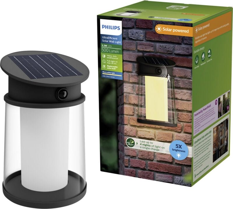 Philips Solar-Wandleuchte Juda 37,5 x 23,5 x 23,5 cm warmweiß