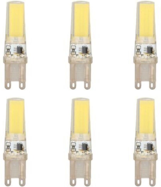 G9 COB LED-Lampe, 6 Stück, dimmbar, professionell, Ersatz für Wand- und Tischlampen, weißes Licht, 220 V