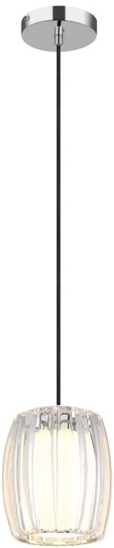 Hängeleuchte Pendelleuchte Deckenlampe Metall verchromt Acryl klar Glas H 120 cm