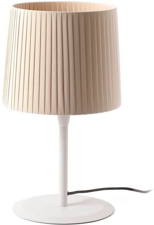 Faro samba - Tischlampe Round Tapered Beige, E27