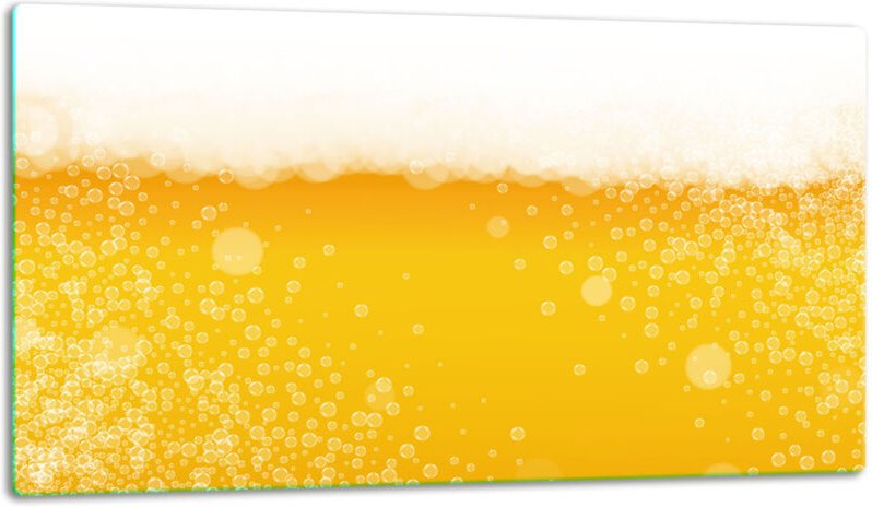 Glasschild Schneidebrett 52x30 Bier