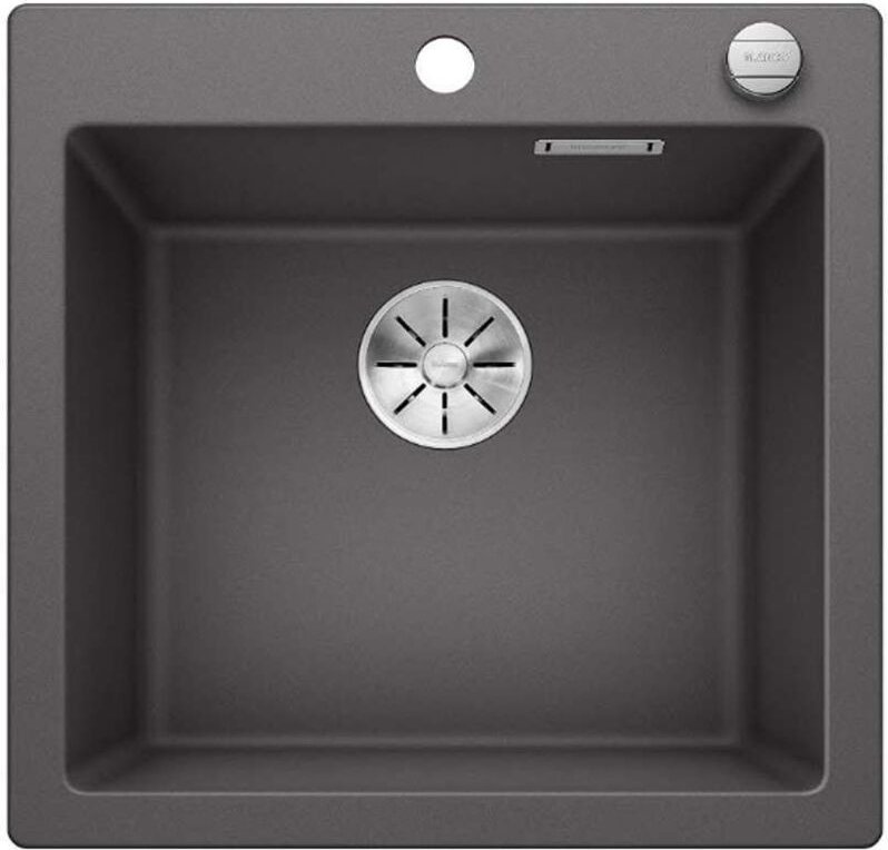 Pleon 5 - Silgranitspüle, 52x51 cm, InFino, felsgrau 523677 - Blanco