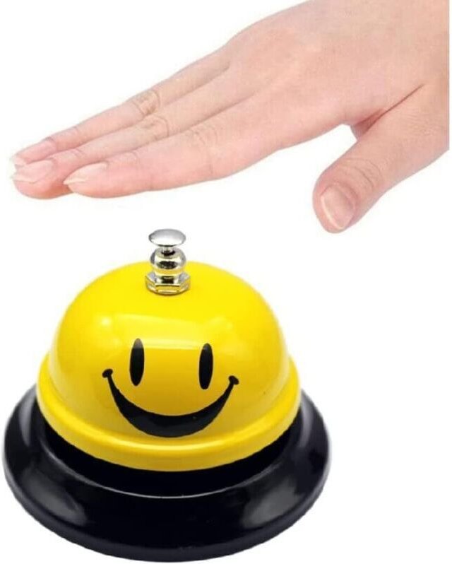 Tischglocke aus Metall – Ruf- und Empfangsglocke für Restaurants, Küchen, Hotels, Bars und Servicebereiche