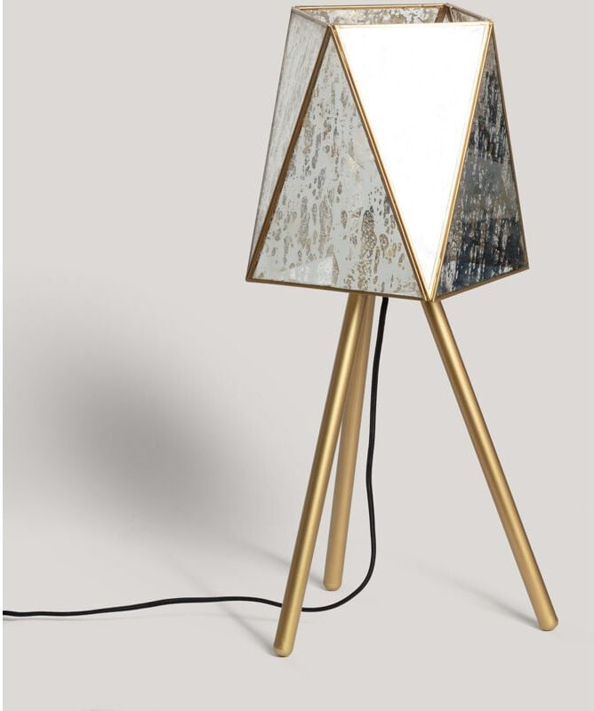 Tischleuchte aus Metall und Glas Mattina Gold