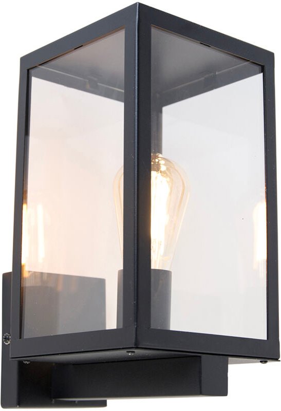 Smarte Außenwandleuchte schwarz mit Glas inkl. Wifi ST64 - Rotterdam