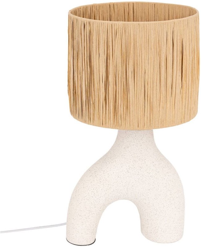 Atmosphera - Keramische Tischlampe mit Schirm sania, 47 cm