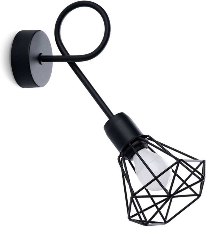 Schwarze Wandleuchte artemis 1S