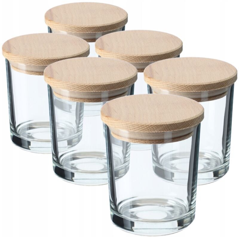 Kadax - 6er-Set hochwertige Schüsseln aus klarem Glas für Nüsse, Eis, Saucen, Desserts und Oliven (6 x