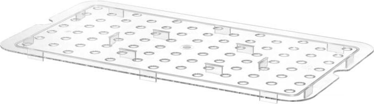 Hendi - Perforiertes Abtropfgitter für Gastronorm-Behälter aus Polycarbonat, Profi Line, gn 1/3, Transparent, 266x116mm