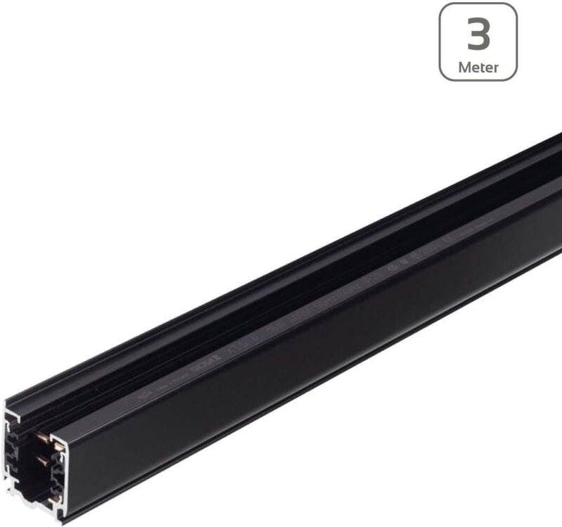 3 Phasenschiene schwarz - Länge: 300cm