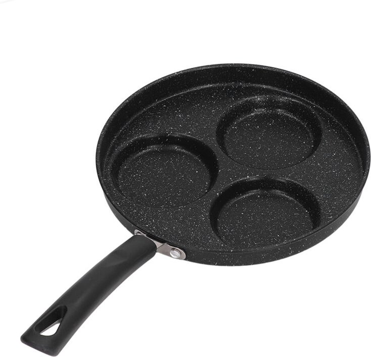 Hamburgerpfanne (3 Tassen), gleichmäßig erhitzendes Metalleisen für Eierkocher, geeignet für Gasherde, Cerankochfelder u...