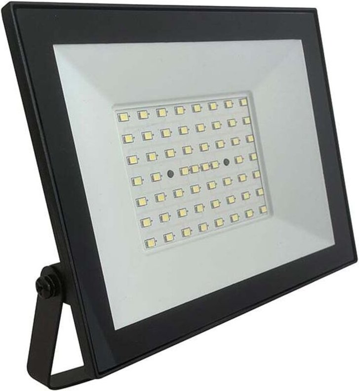 V-TAC 50W Slim E-Serie SMD LED Flutlicht mit integriertem Treiber Schwarz 6500K IP65