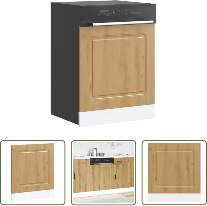 Holzblende - Geschirrspülerblende Kalmar Artisan-Eiche 60x1,5x67 cm