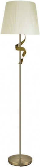 Akunadecor Baeza Leder Tischlampe Ständer mit Beige Lampenschirm