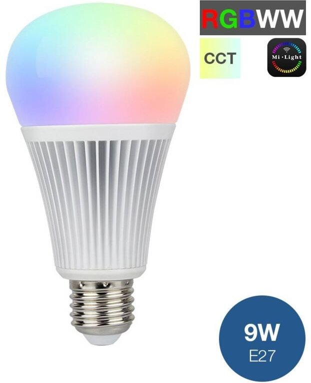 MiLight rgb+cct LED-Glühbirne E27 9W 850LM