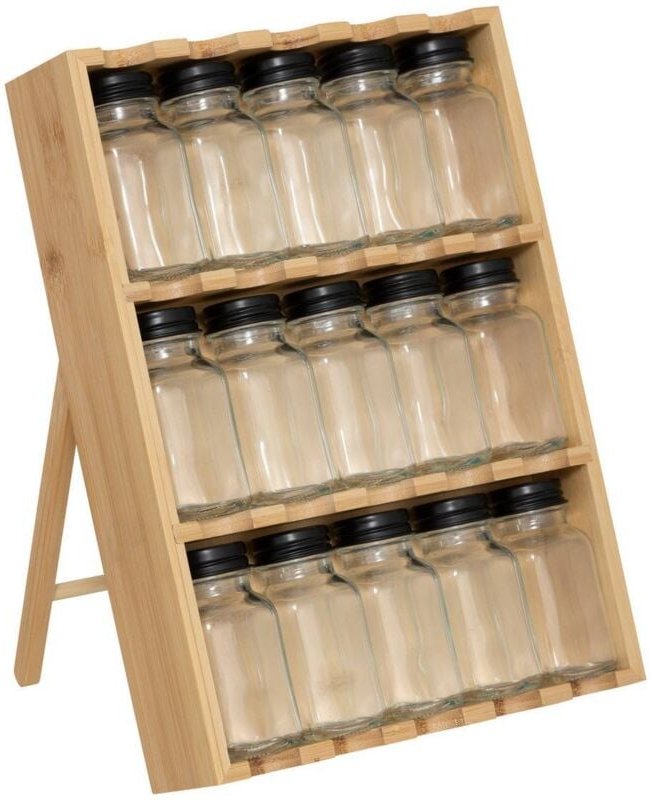 5five Simply Smart - Gewürzständer bambus küche 15 gläser - 5five