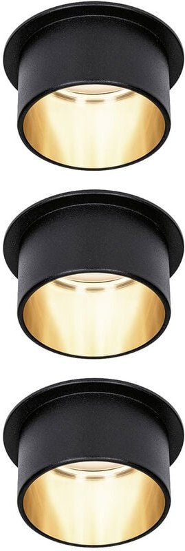 Paulmann 93379 LED-Einbauleuchte LED LED fest eingebaut 18 W Schwarz (matt), Gold