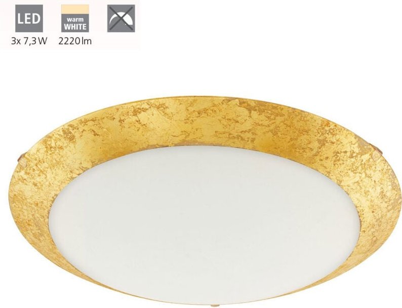 Eglo - Led Wand- Deckenleuchte Montenovo weiß gold Deckenlampen & Kronleuchter