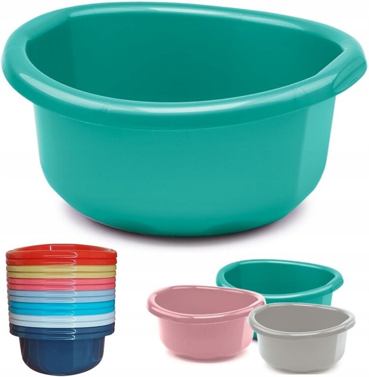 Runde Schüssel 8,0 l, 32 cm tief, mit Griffen, Kunststoff, schönes, polnisches Produkt