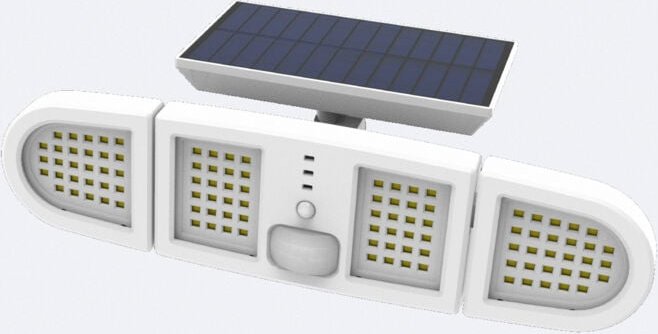 Led Fluter Solar 5W ip mit PIR-Bewegungssensor und Dämmerungssensor 6000K - 6500K Ja Weiß Kaltweiß
