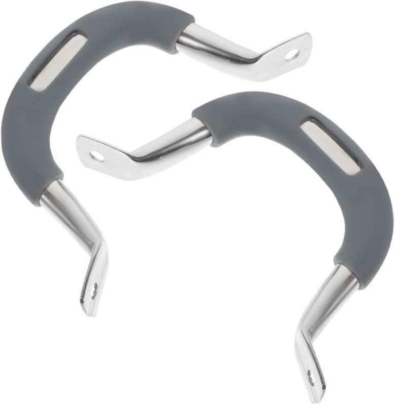 CCYKXA Set mit 2 Ersatz-Seitengriffen für Töpfe und Pfannen, Edelstahl und hitzebeständiges Silikon, universell einsetzb...