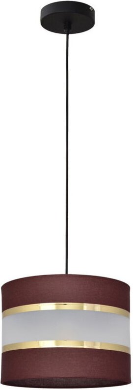 Helen Zylindrische Pendelleuchte Braun, Gold, Schwarz 20cm - Helam