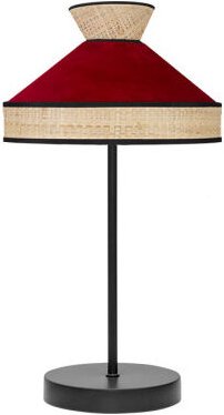 Fabrilamp Tischleuchte mit Natur/Rot finish Fabrizio