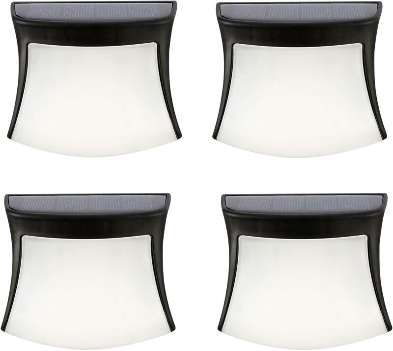 Solarleuchten für den Außenbereich, 3 LED-Solar-Wandleuchte, wasserdicht, kabellose Sicherheitsbeleuchtung, Solar-Garten...