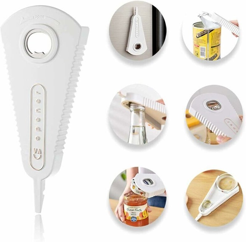 3-in-1 Multifunktions-Handöffner: Manueller Glasöffner, Bierflaschenöffner, Dosenöffner, Küchenhelfer, Magnetdesign für ...