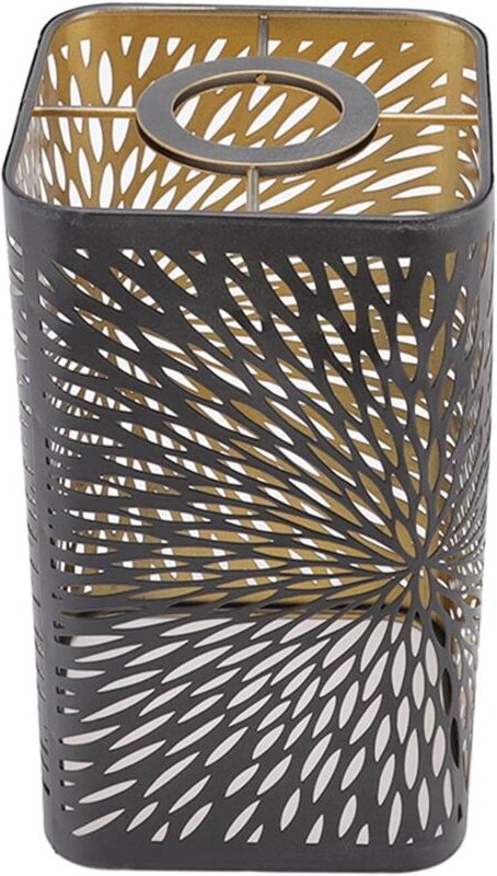 Thumbnail - Lampenschirm, Metall, graviert, durchbrochen, abnehmbar, quadratisch, rund, Muster, E27, E26, dekorativer Nachttisch-Lam...