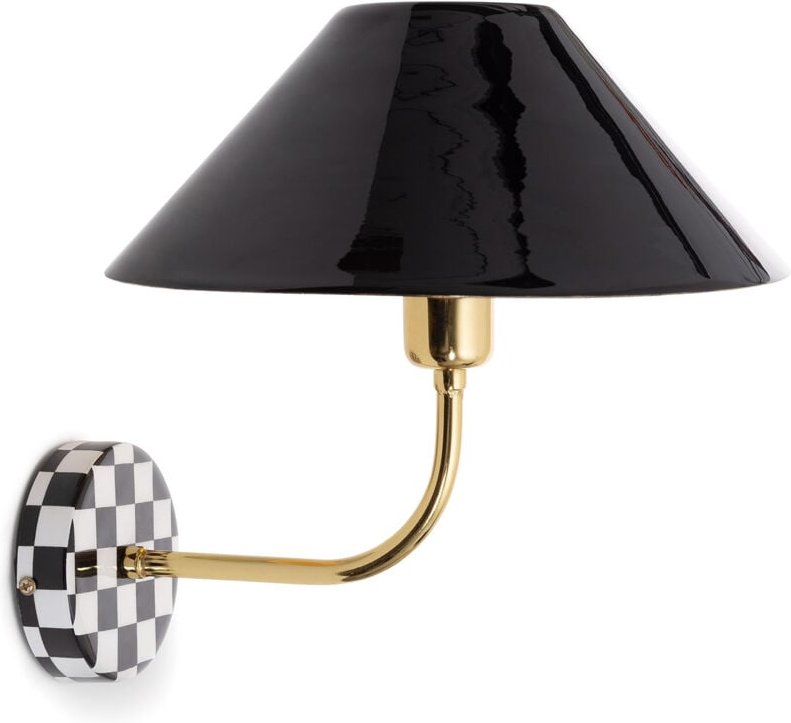 Wandleuchte Metall Brijesh Schwarz