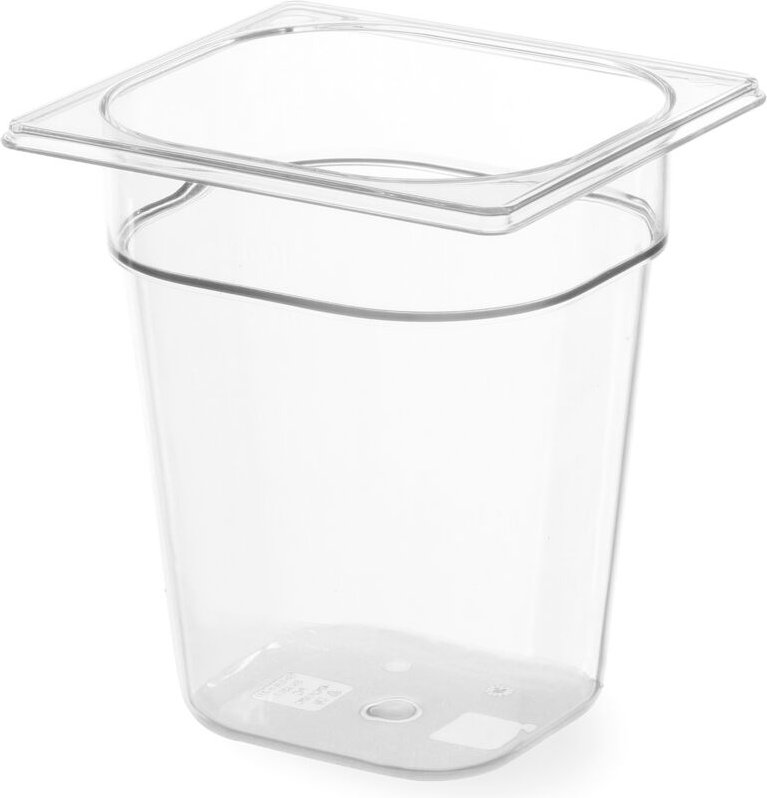 HENDI Gastronorm-Behälter 1/6, Profi Line, GN 1/6, 1,6L, Transparent, 176x162x(H)100mm