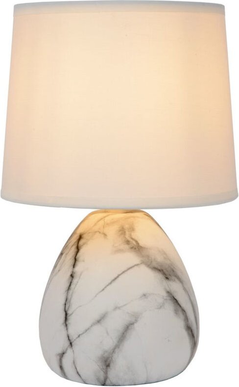 Marmo - Tischlampe - ø 16 cm - 1xE14 - Weiß - Lucide
