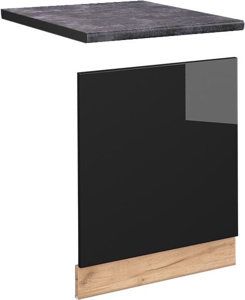 Thumbnail - Vicco - Frontblende Fame-Line, Schwarz Eiche hochglanz, 60 cm , ap Anthrazit