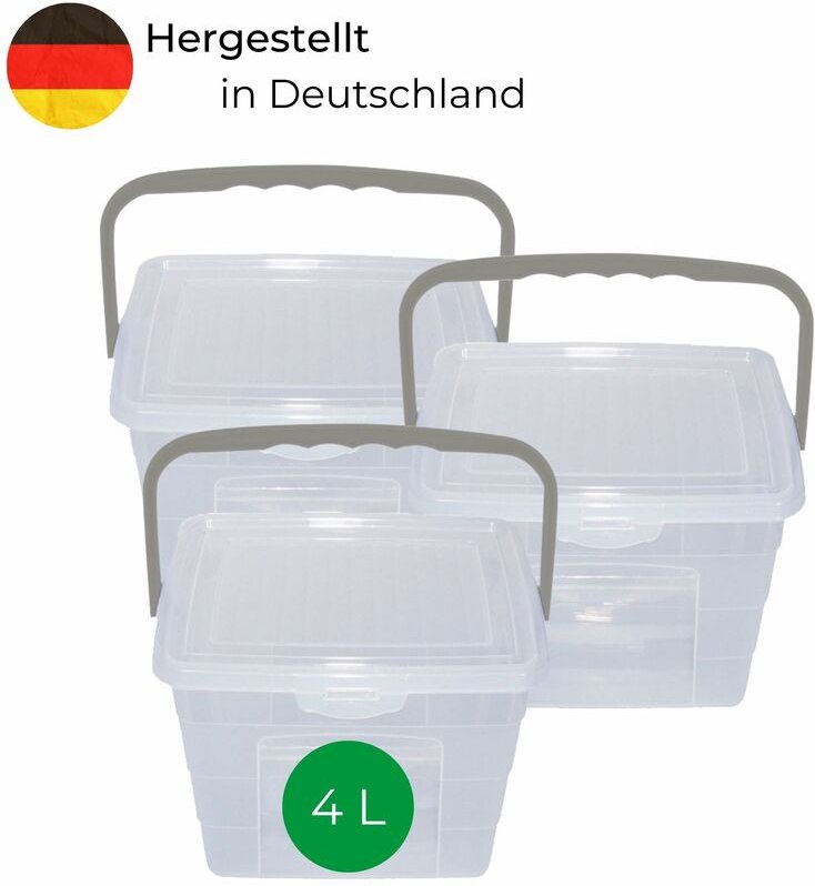 Novaliv - 3x Aufbewahrungsbox Box + Deckel