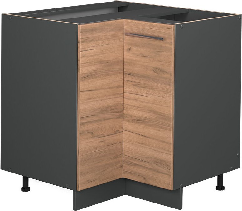 Vicco - Eckunterschrank Fame-Line, Goldkraft Eiche, 80.5 cm ohne Arbeitsplatte