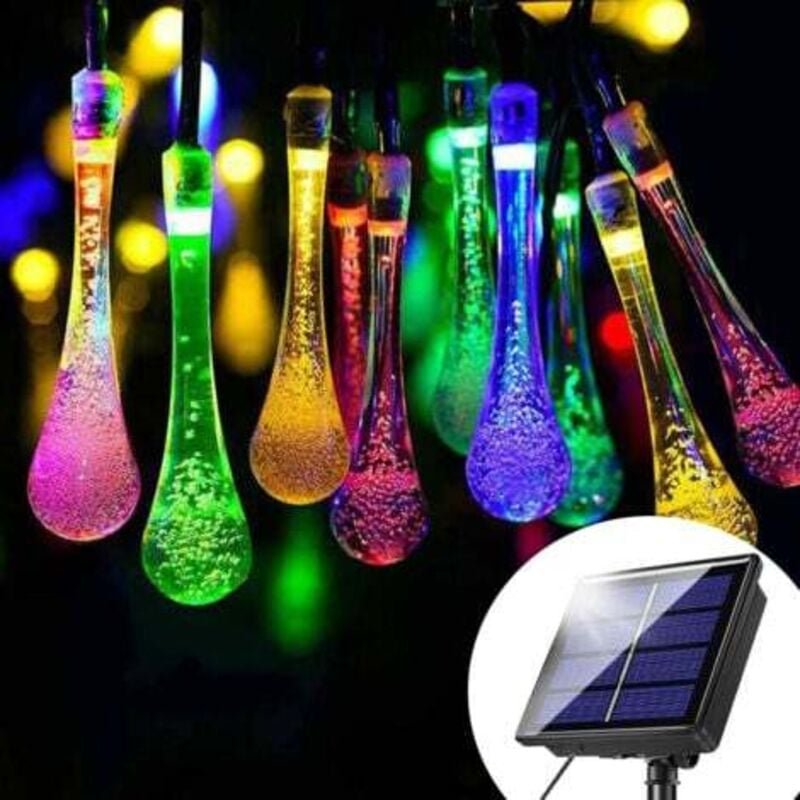 Thumbnail - Solar-Lichterkette, 30 LEDs, für den Innen- und Außenbereich, 6,5 m, 8 Modi, IP65, wasserdicht, Lichterkette für den Gar...