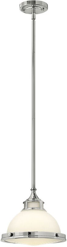 Amelia - 1 Light Dome Decke Mini Anhänger Chrom, E27 - Elstead