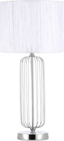 Mansonia tischlampe 1xe27 chrom m/weiss 66x30x30 cm