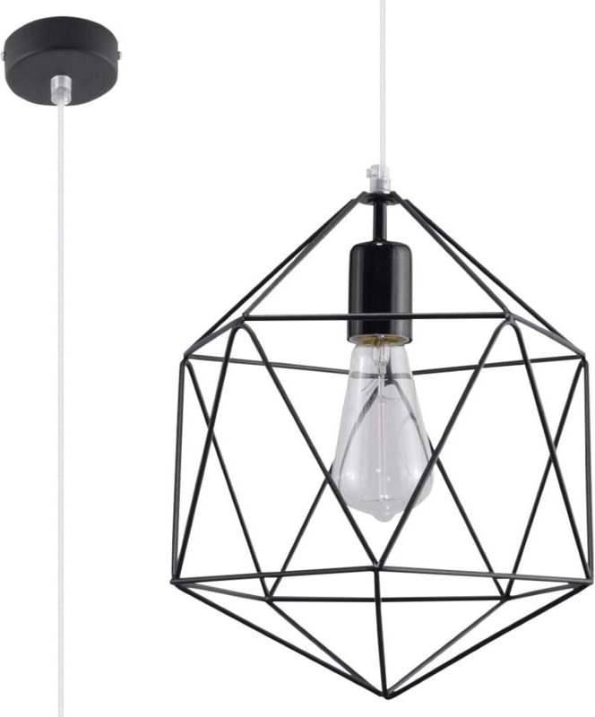 Schwarze GASPARE-Pendelleuchte