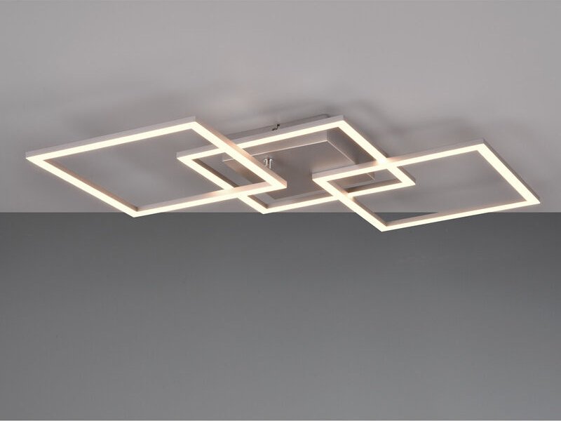 Reality Leuchten - Große led Deckenleuchte trail Titan schwenkbare Module, Breite 74cm