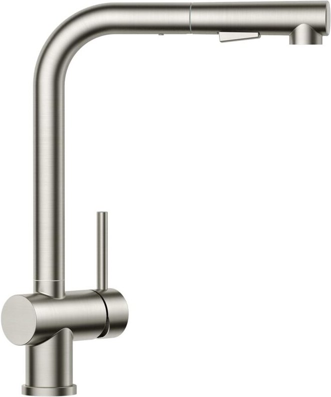 Grifo de Cocina con Mango Extraíble, Giratorio 360° y Doble Spray, Acero Inoxidable