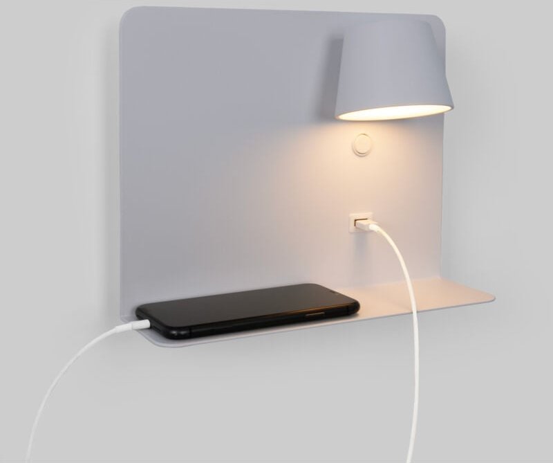 Barcelona Led - Wandleseleuchte mit USB-Anschluss 'baskop' - 6W - Licht rechts