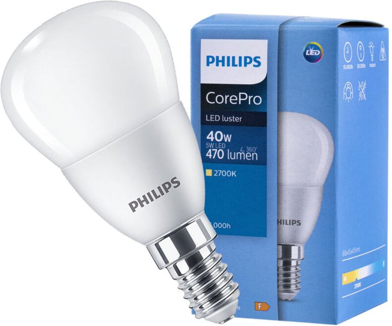 LED-Lampe E14 5W = 40W 470lm 2700K Warm PHILIPS