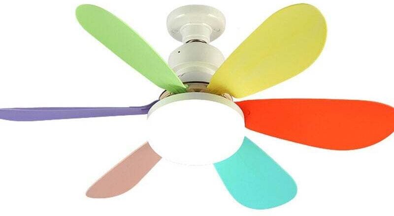 Deckenventilator mit Licht und Fernbedienung, dimmbarer LED-Deckenventilator mit integrierter 30-W-E27-Lampe - Ulisem