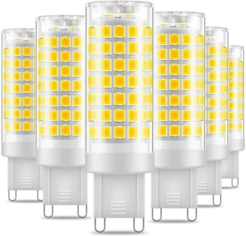 6er-Set G9 LED Lampen 7W, ersetzt 60W Halogen, 6000K kaltweiß