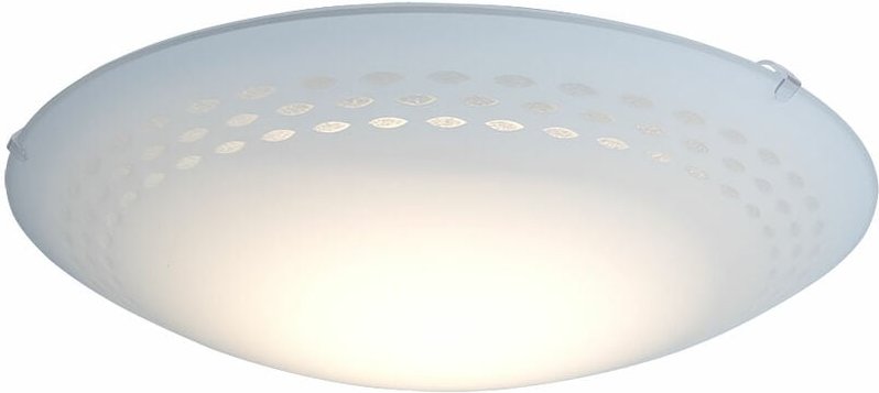 Deckenlampe Wohnzimmerleuchte led Deckenleuchte, Metall weiß, Glas satiniert, 16W 1600lm warmweiß, DxH 39,5x10 cm Eglo 9...