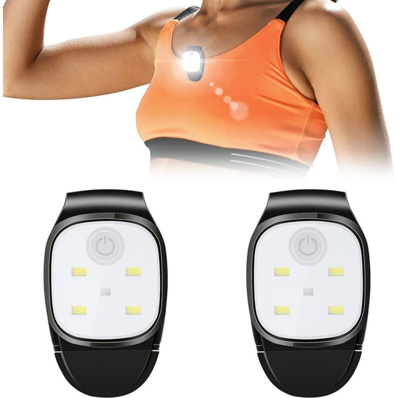 Sinbinta - led Clip Lampe, Lauflicht led Stirnlampe Wiederaufladbar Wasserdicht Kopflampe Kleinstirnlampe Brustlampe Sic...