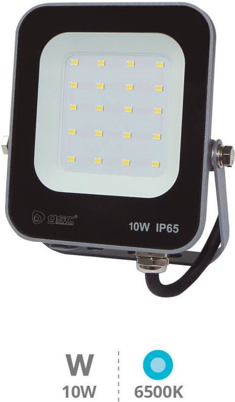 Tandur Serie LED Strahler 10W 6500K IP65 Schwarz