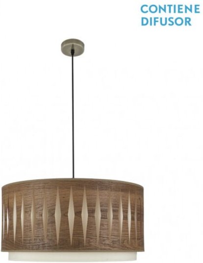 Senko - fabrilamp alexandra Leder/Dunkelholz Pendelleuchte Dimmbar